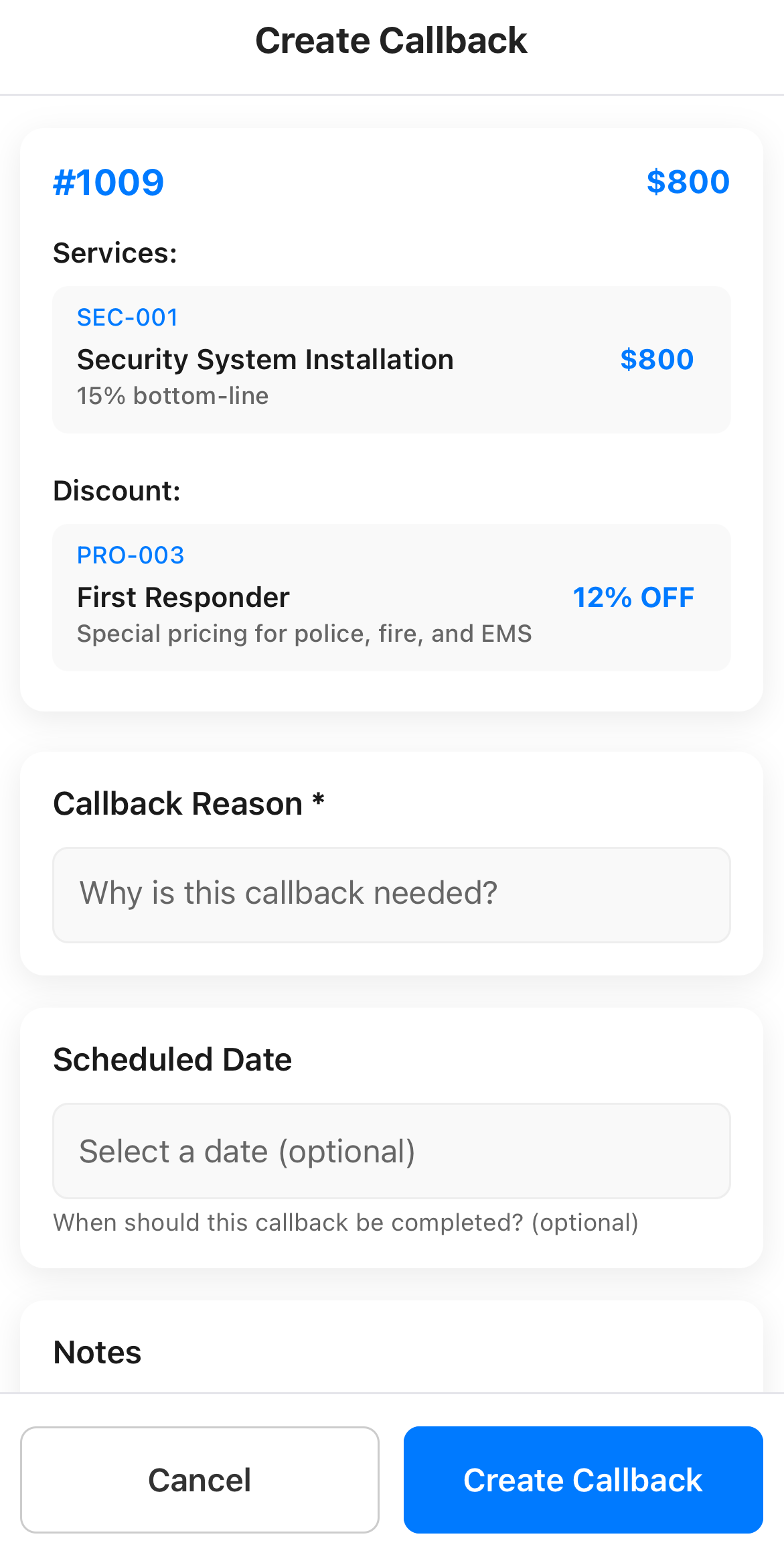 TeamBuyIn callback management software for tracking service follow-ups, customer satisfaction, and field team scheduling