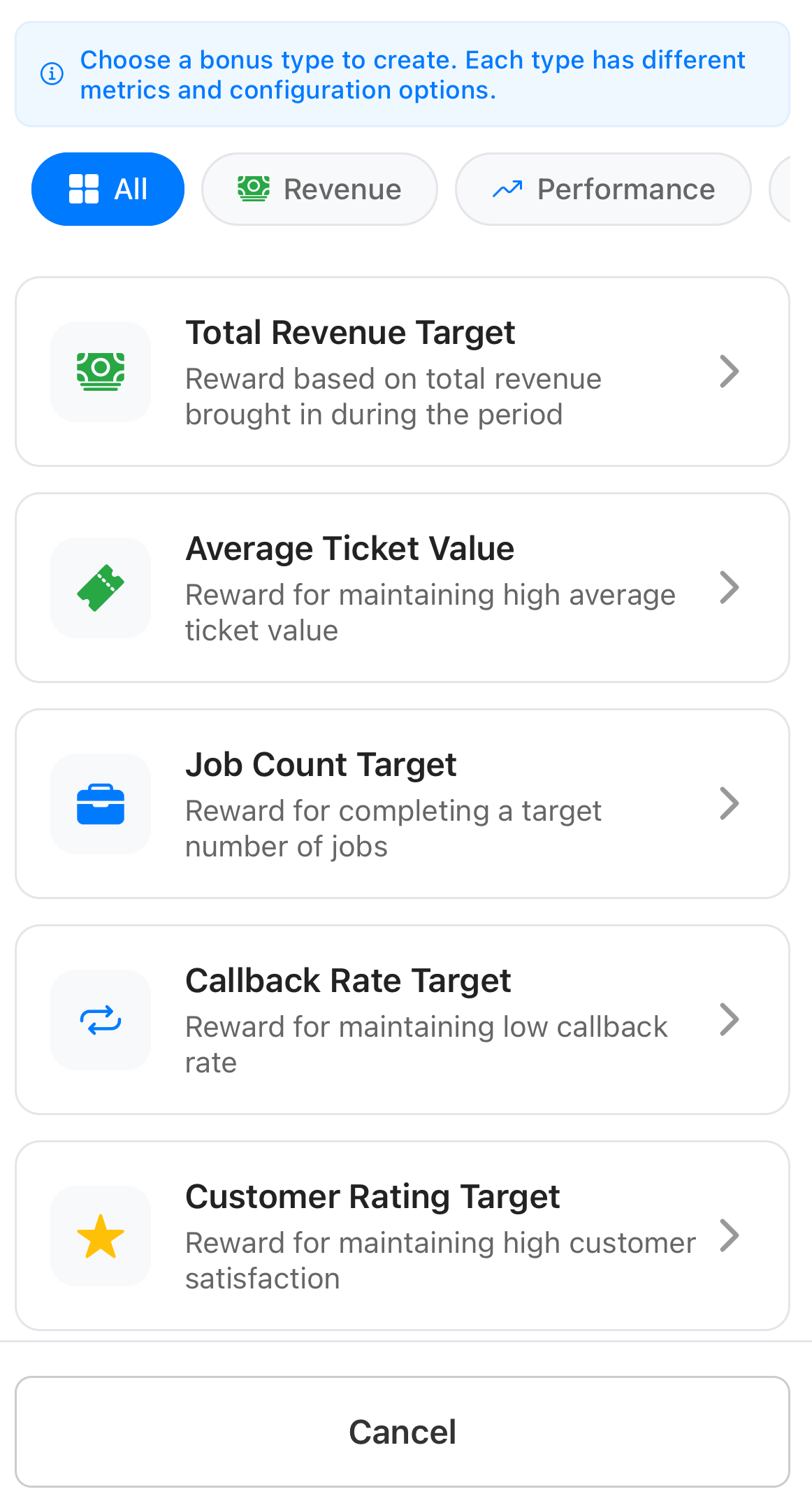 TeamBuyIn commission tracking software showing real-time bonus management dashboard for HVAC and field service teams